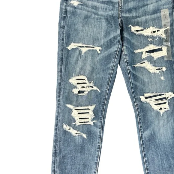 American Eagle Curvy Super Hi-rise Jegging stretch covered holes Dark Wash - Picture 2 of 10
